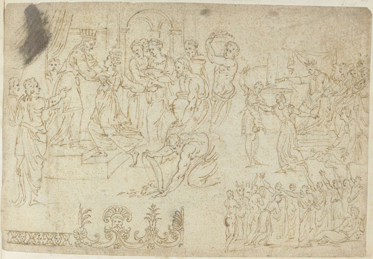 Frescoes and ornaments, anonymous, 1550 - 1570