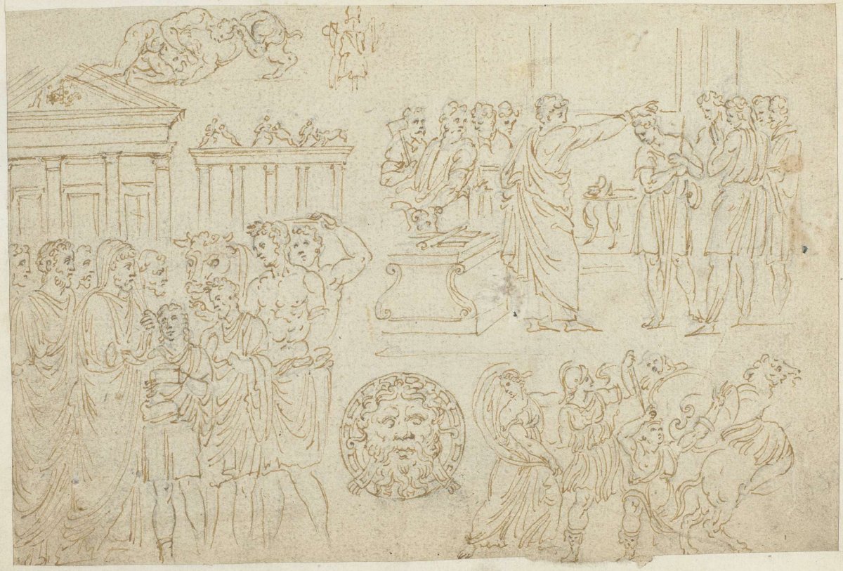 Statues and fresco, anonymous, 1550 - 1570