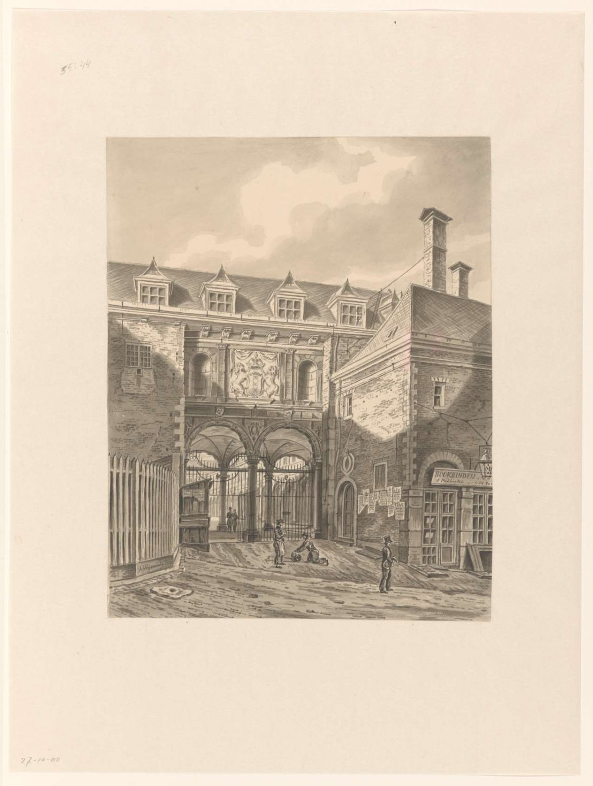 The Stock Exchange in Amsterdam, Augustus Wijnantz, 1830 - 1848