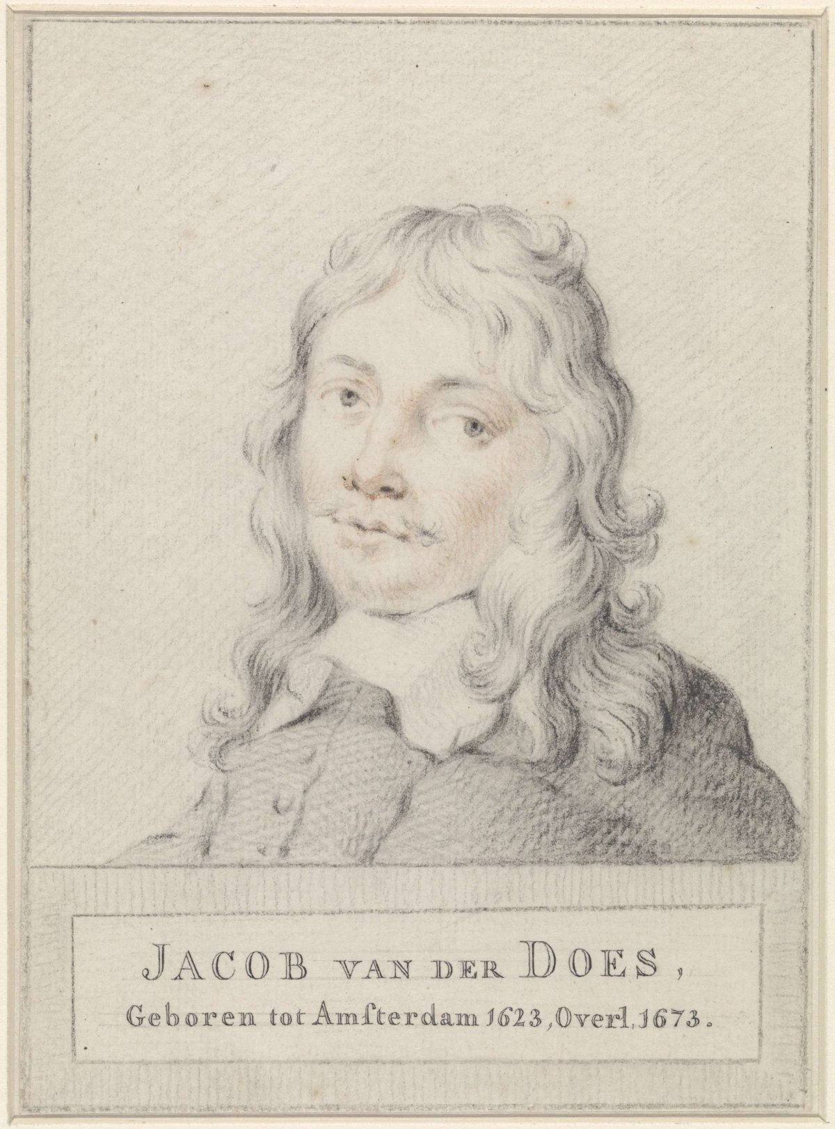 Portrait of Jacob van der Does, anonymous, 1650 - 1700