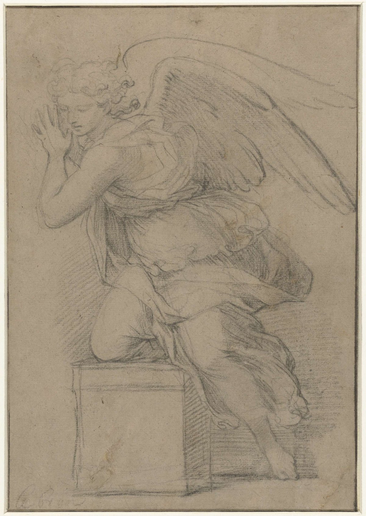 Engel in aanbidding, Charles Le Brun, 1630 - 1690