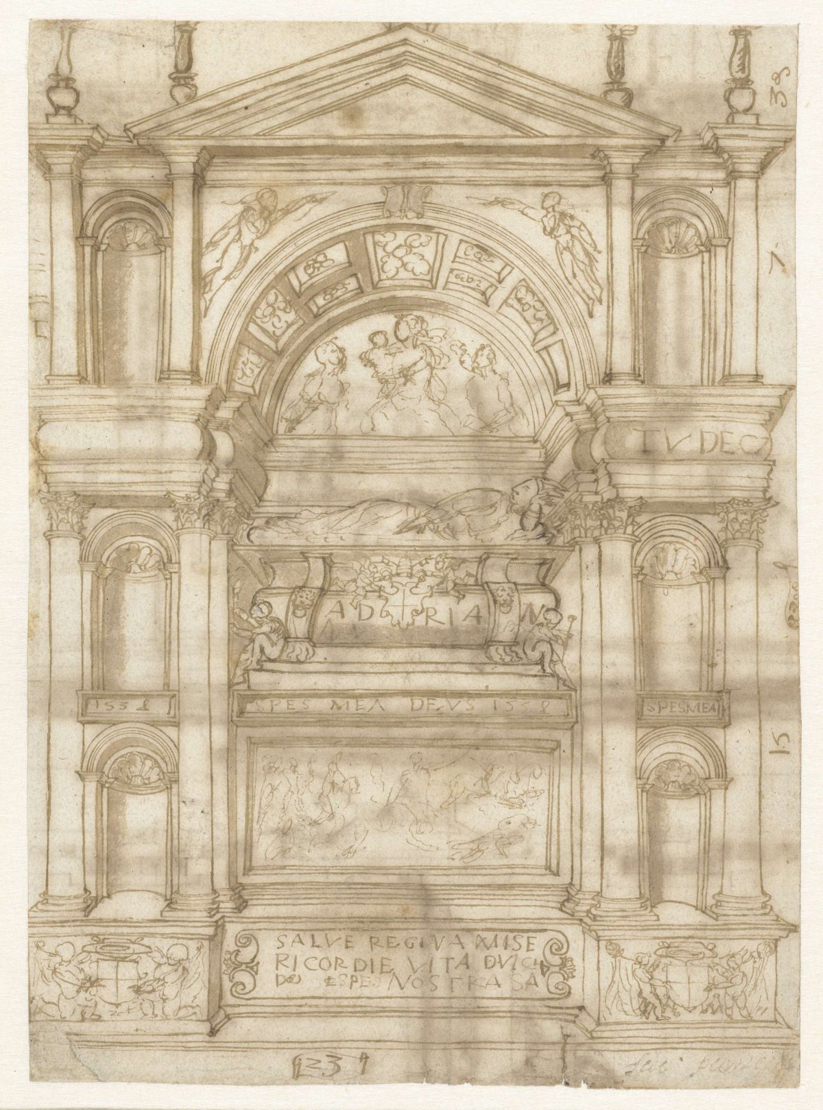 Tomb of Pope Adrian VI, anonymous, 1538