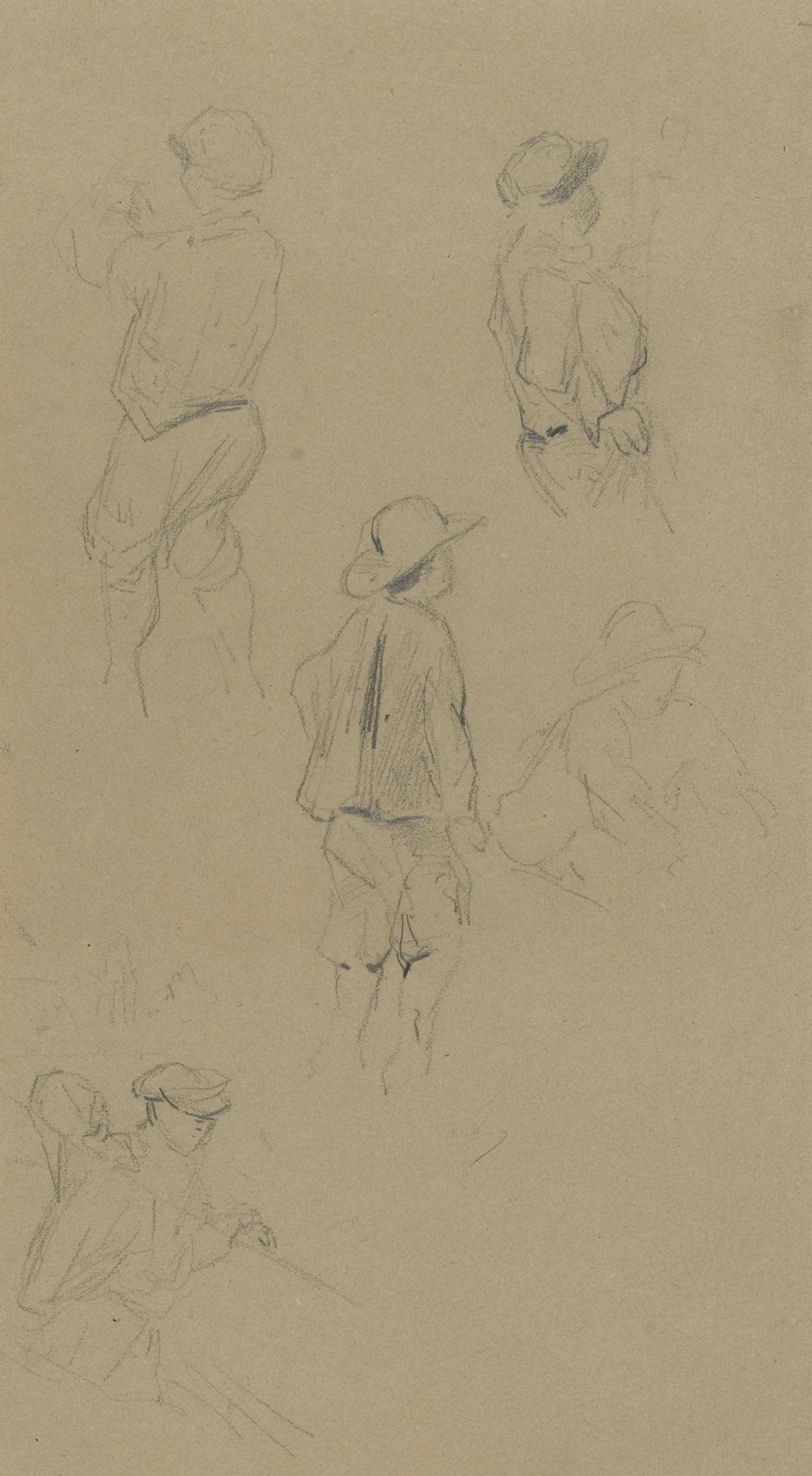 Studies of farmers, Gerard Bilders, 1848 - 1865