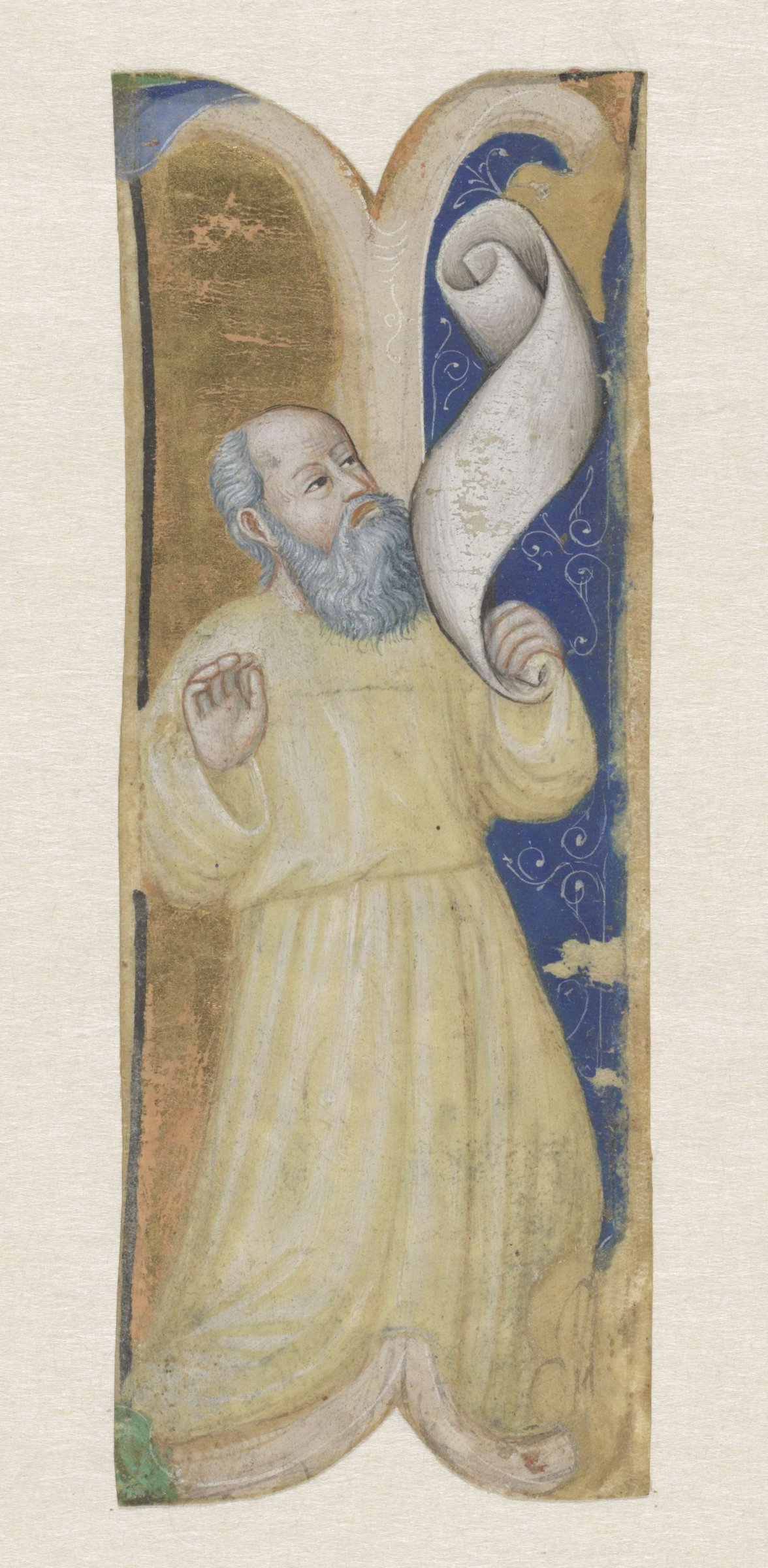 Fragment of a choir book: unknown prophet or monk, anonymous, 1375 - 1400
