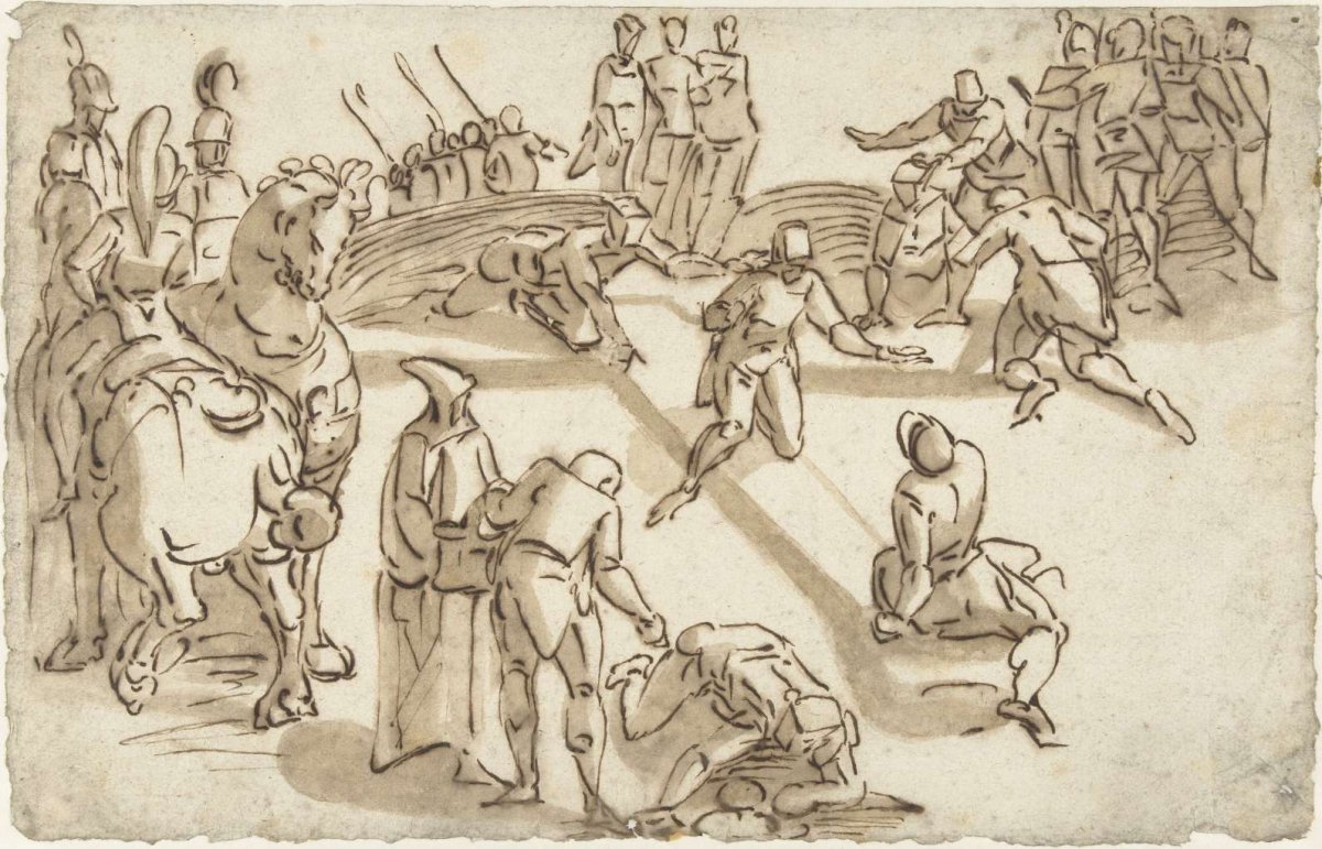 Establishment of the cross, Luca Cambiaso, 1540 - 1585