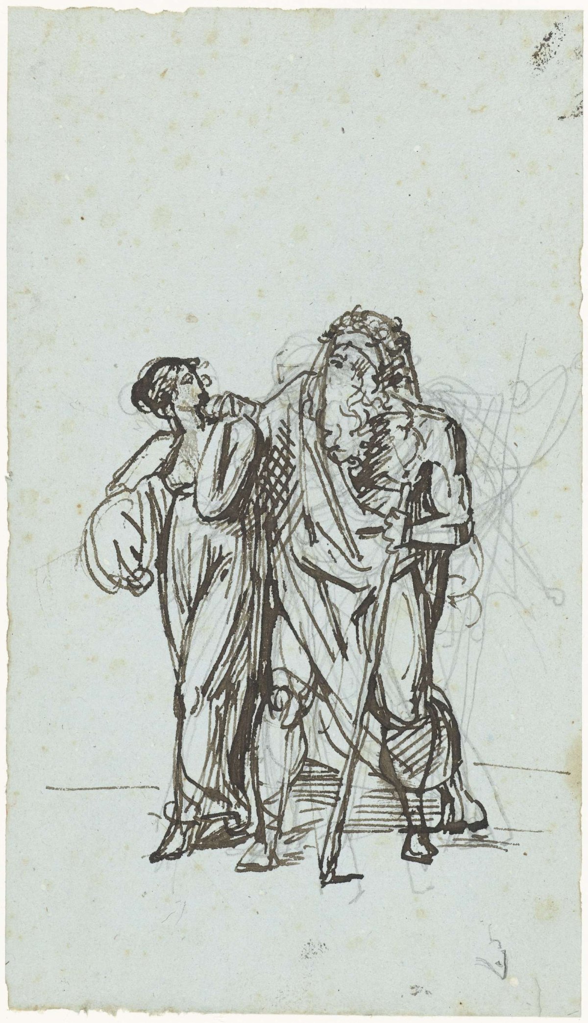 The blind Oedipus led by Antigone, David Pièrre Giottino Humbert de Superville, 1780 - 1849