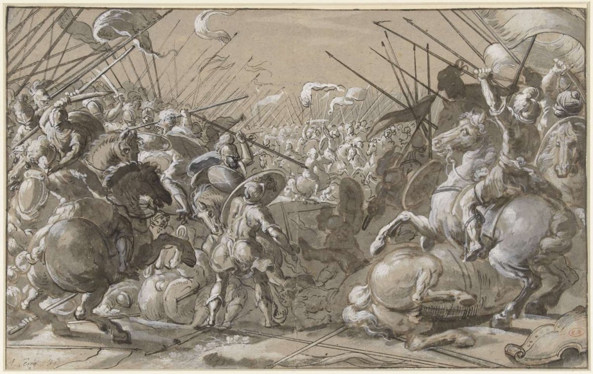 Ruitergevecht, anonymous, 1600 - 1699