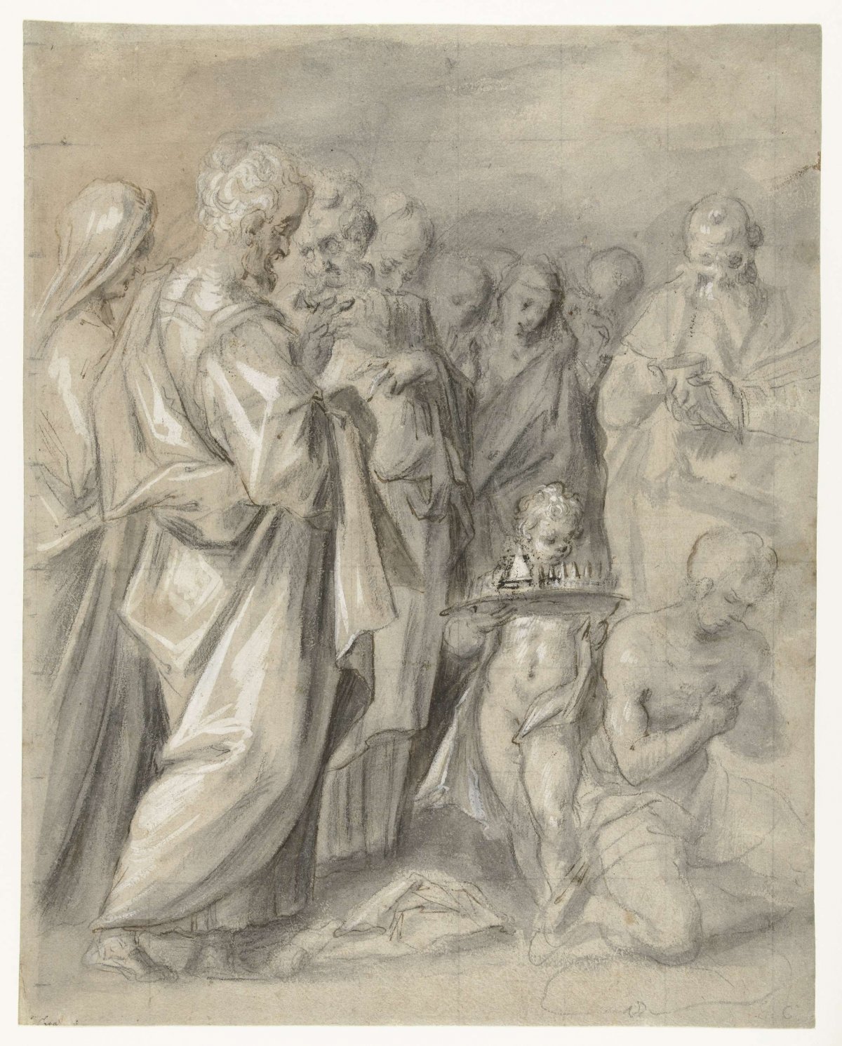 Fragment of the anointing of David, anonymous, 1550