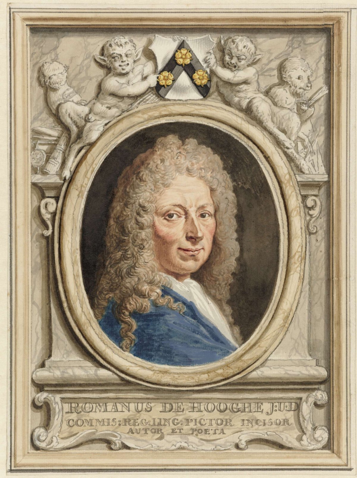 Portrait of Romeyn de Hooghe, anonymous, 1730 - 1750