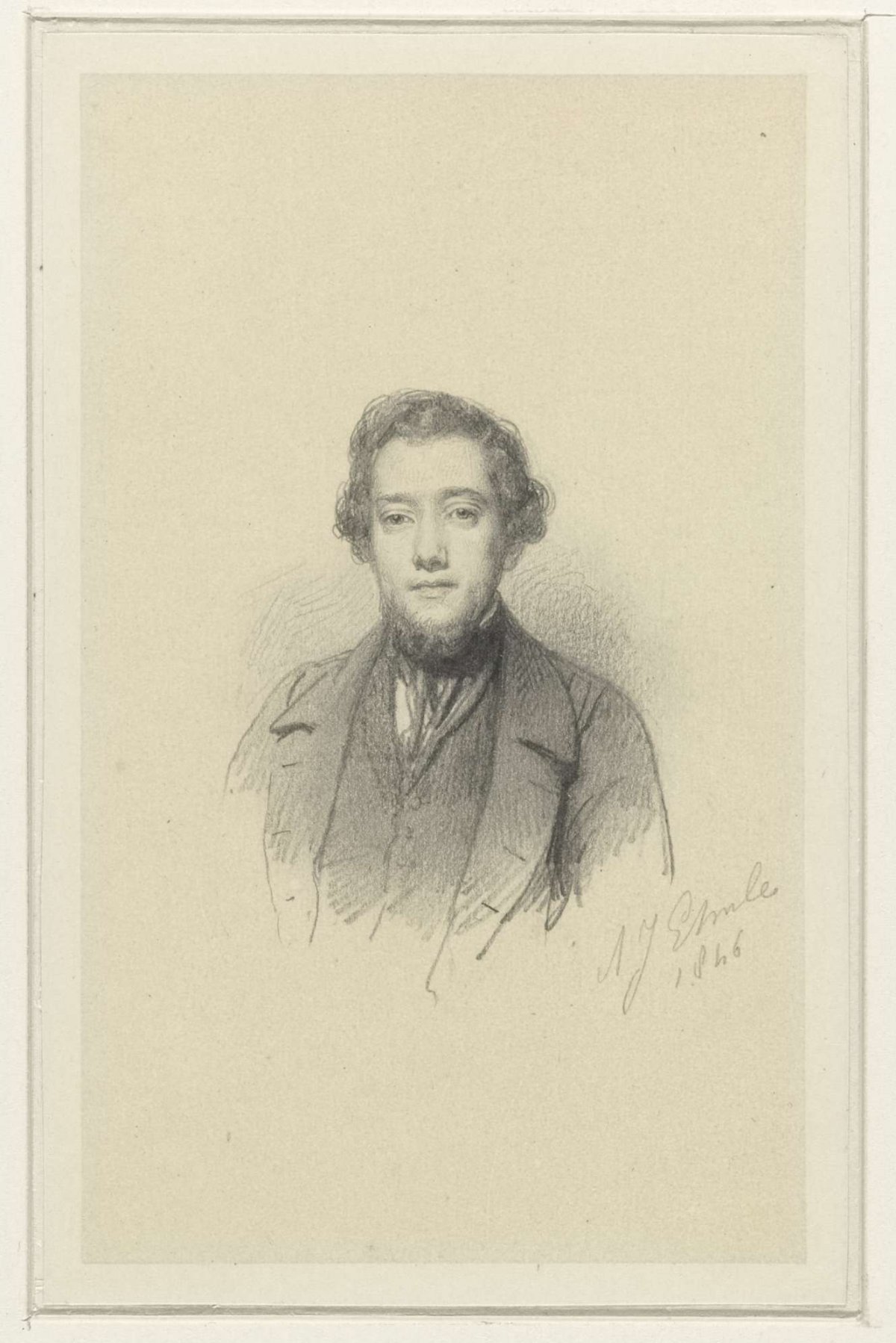 Portrait of Johannes Franciscus Hoppenbrouwers, Adrianus Johannes Ehnle, 1846