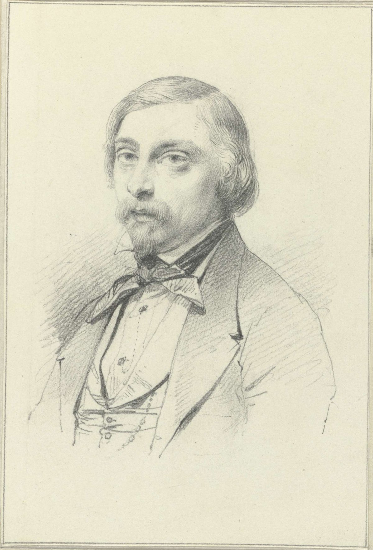 Self-portrait of Aloïs Pieter Paul Hunin, Aloïs Pieter Paul Hunin, 1841 - 1842