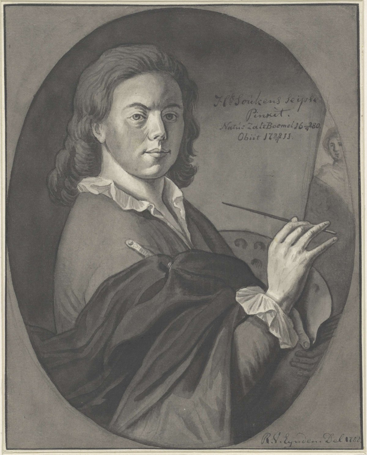 Portrait of Hendrik Soukens, Roeland van Eynden, 1788