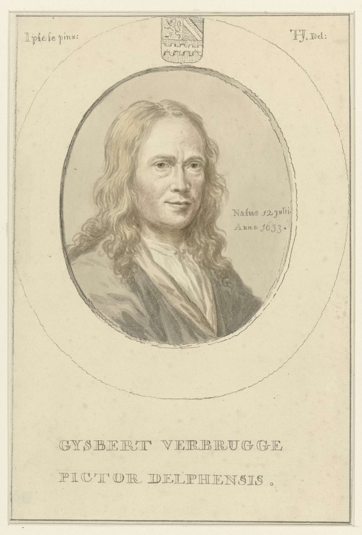 Portrait of Gijsbrecht Andriesz. Verbrugge, Tako Hajo Jelgersma, 1712 - 1795