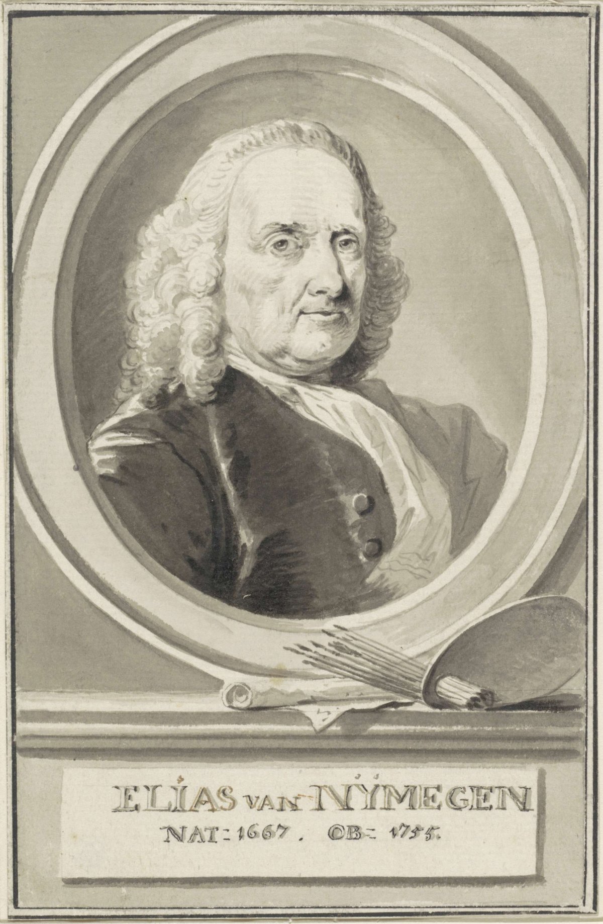 Portrait of Elias of Nijmegen, Aert Schouman, 1720 - 1792