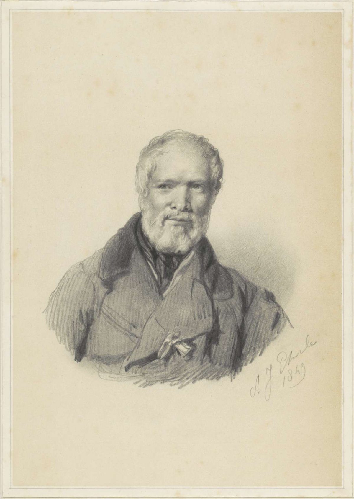 Portrait of G.J.J. van Os, Adrianus Johannes Ehnle, 1849
