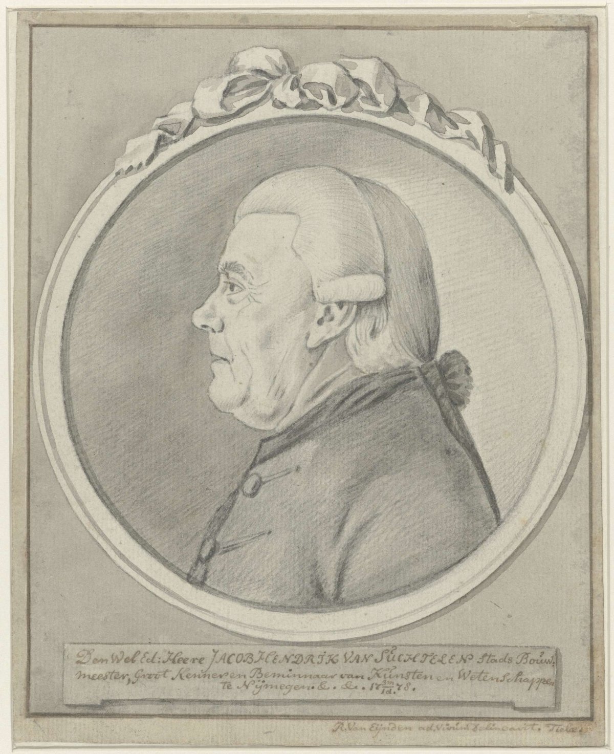 Portrait of the painter Jacob Hendrik van Suchtelen, Roeland van Eynden, 1778 - 1819