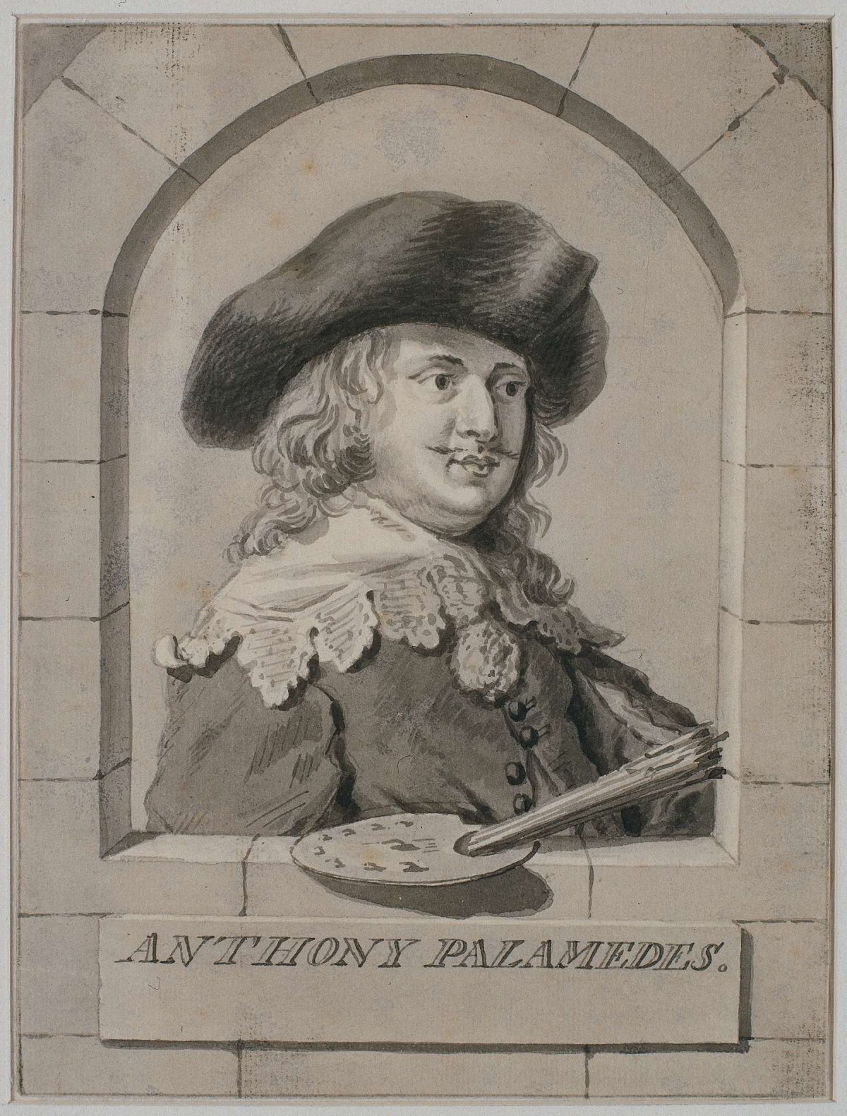 Portrait of Anthony Palamedesz., anonymous, 1611 - c. 1723