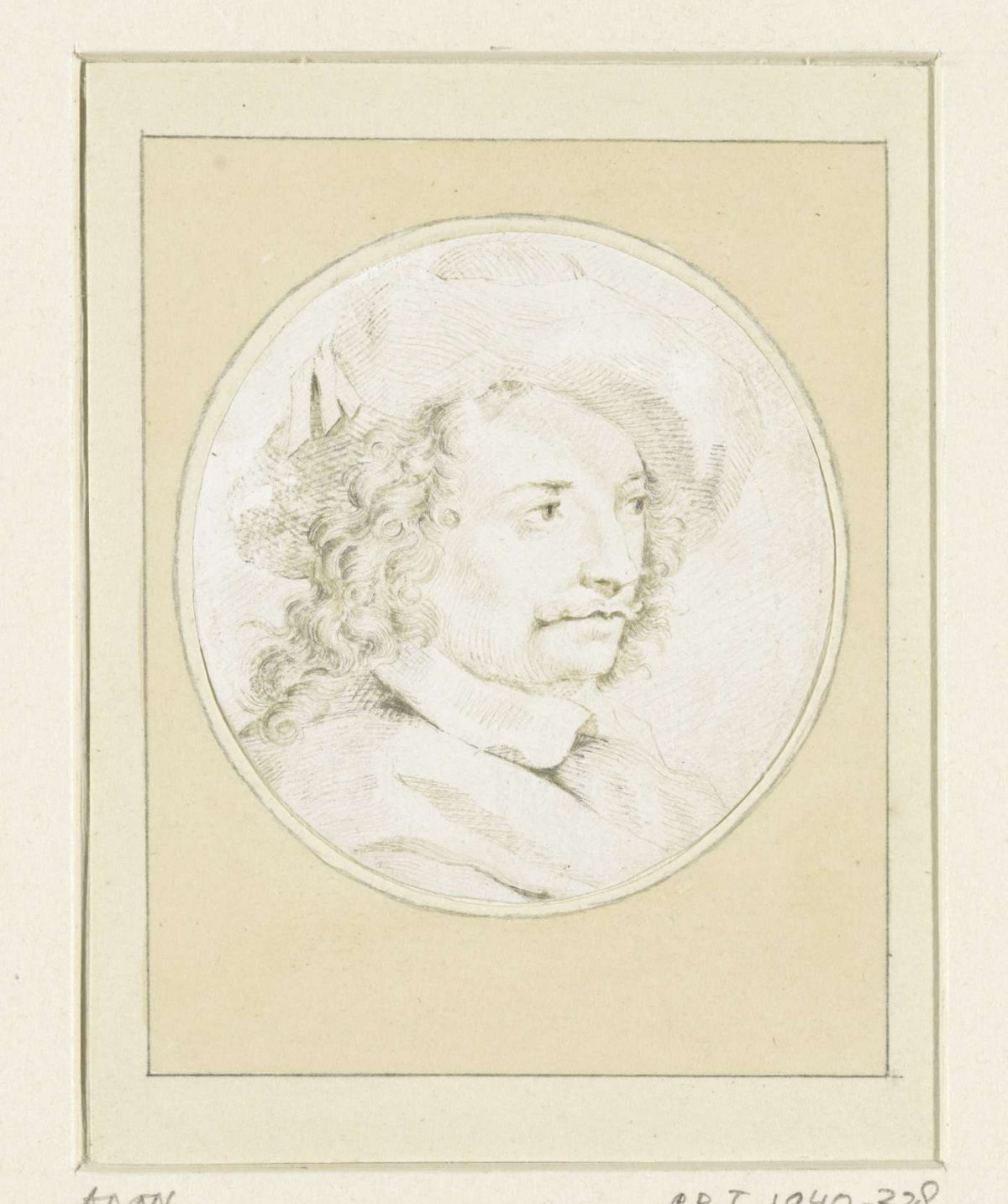 Portrait of the painter Hendrik Verschuring, anonymous, 1637 - c. 1740
