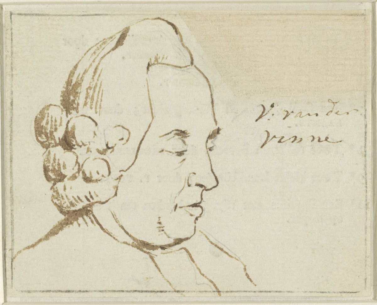 Portrait of Vincent Jansz. van der Vinne, anonymous, 1668 - c. 1779