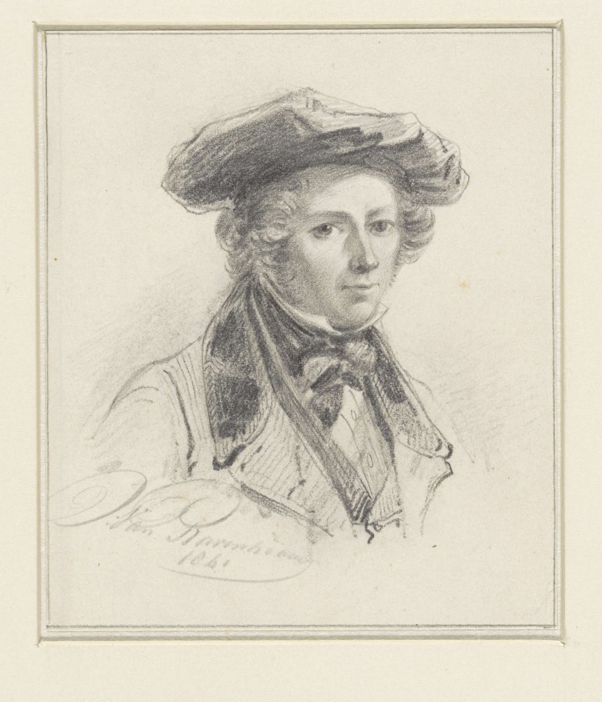 Self-portrait of Jan van Ravenswaay, Jan van Ravenswaay, 1841