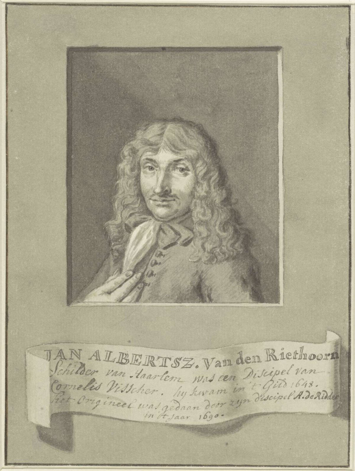 Portrait of Jan Albert van den Riethoorn, anonymous, 1678 - c. 1788