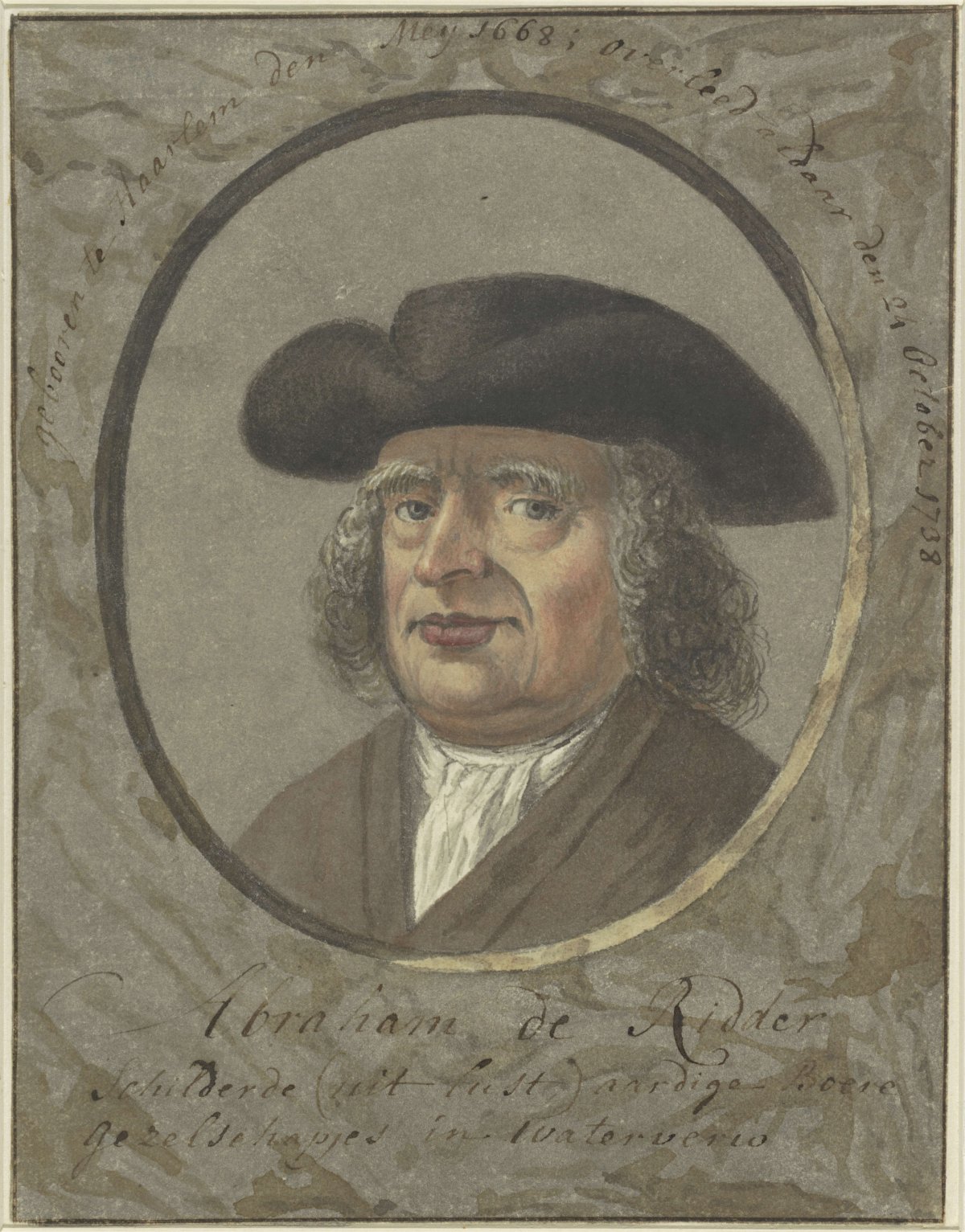 Portrait of Abraham de Ridder, anonymous, 1678 - c. 1788