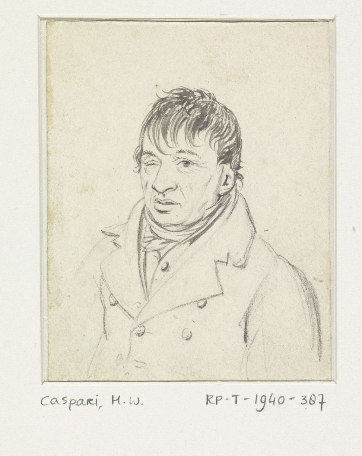 Portrait of A. Pira, Hendrik Willem Caspari, 1780 - 1829