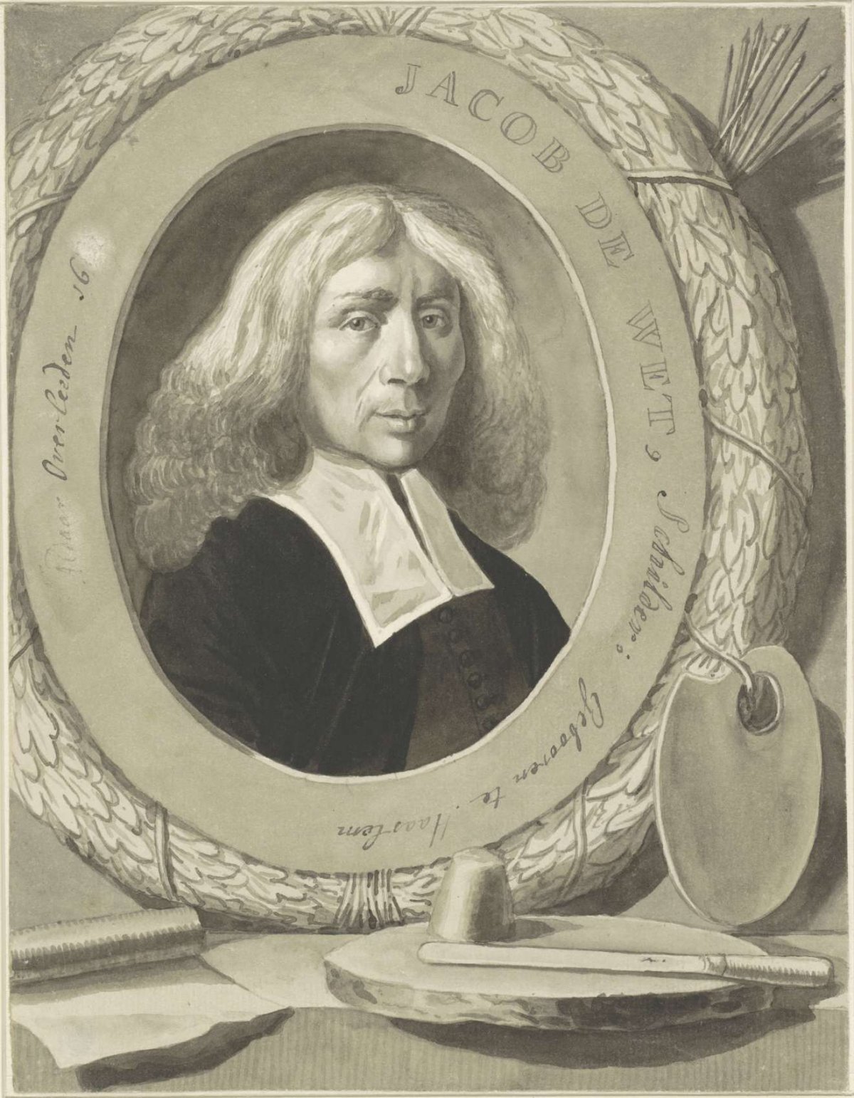 Portrait of the painter Jacob de Wet (the Elder), anonymous, 1620 - c. 1725