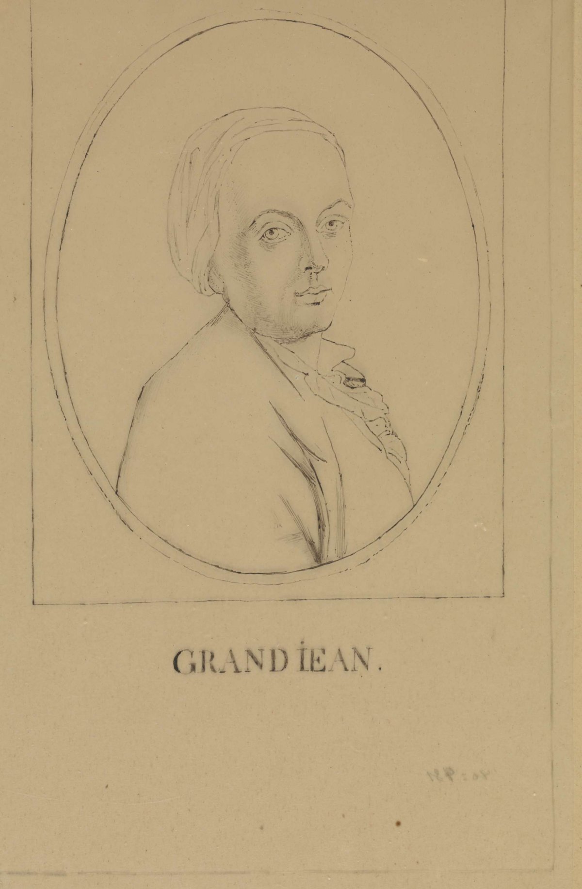 Portrait of Jean Grandjean, anonymous, 1770 - 1800