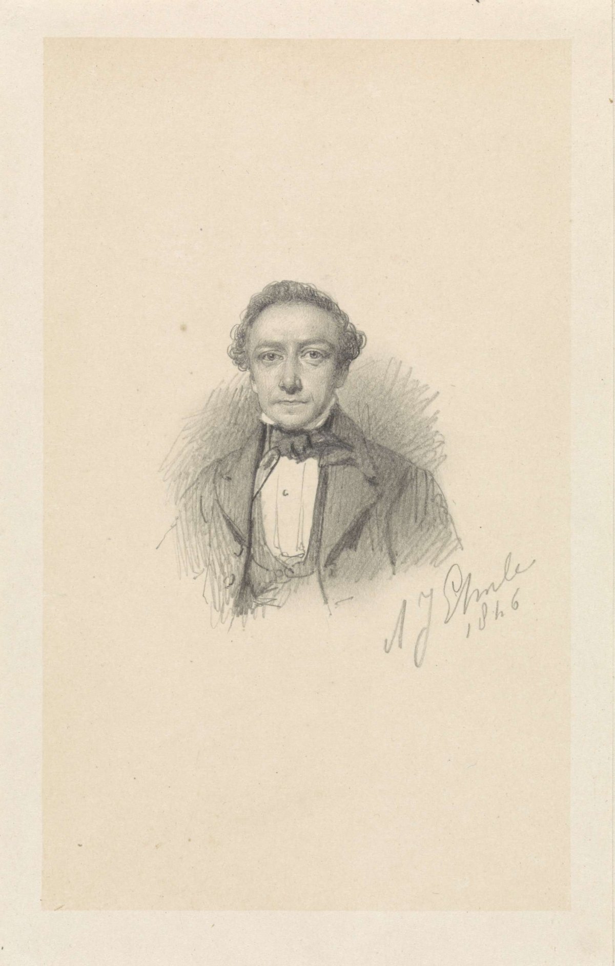 Portrait of Frans Breuhaus de Groot, Adrianus Johannes Ehnle, 1846