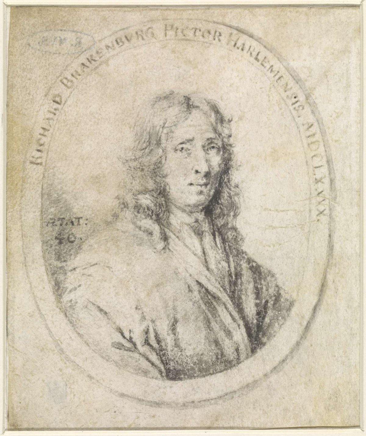 Portrait of Richard Brakenburg, anonymous, 1690