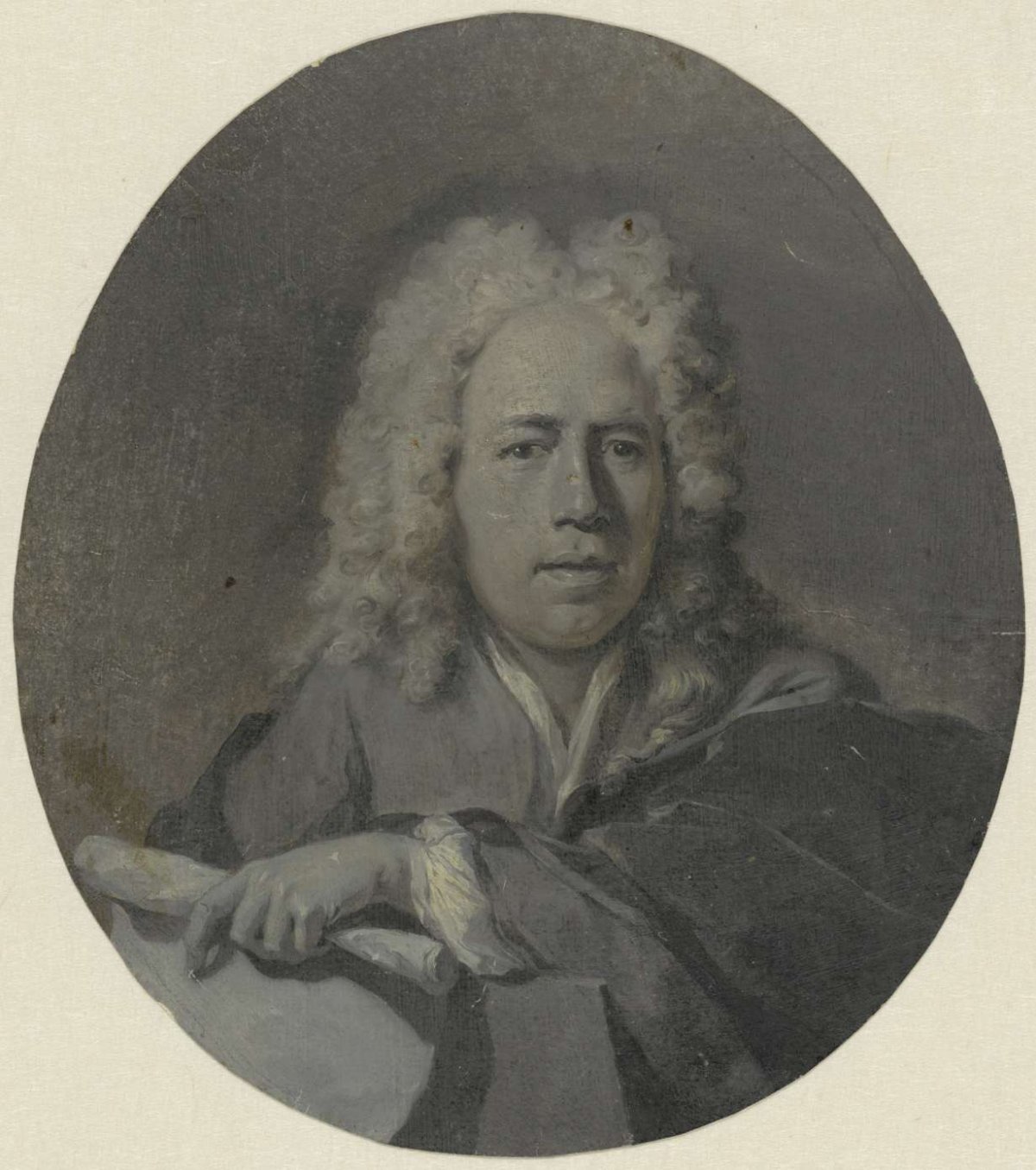 Portrait of the painter Carel Borchaert Voet, Nicolaas Verkolje, c. 1720