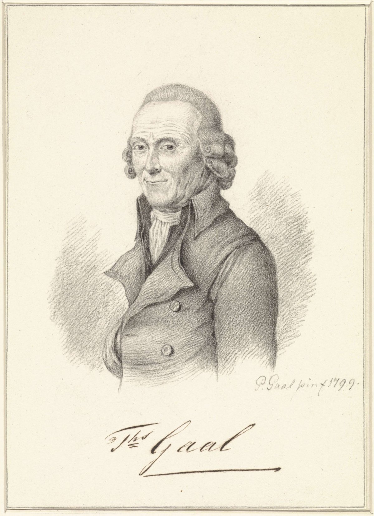 Portrait of Thomas Gaal, Pieter Gaal, 1799