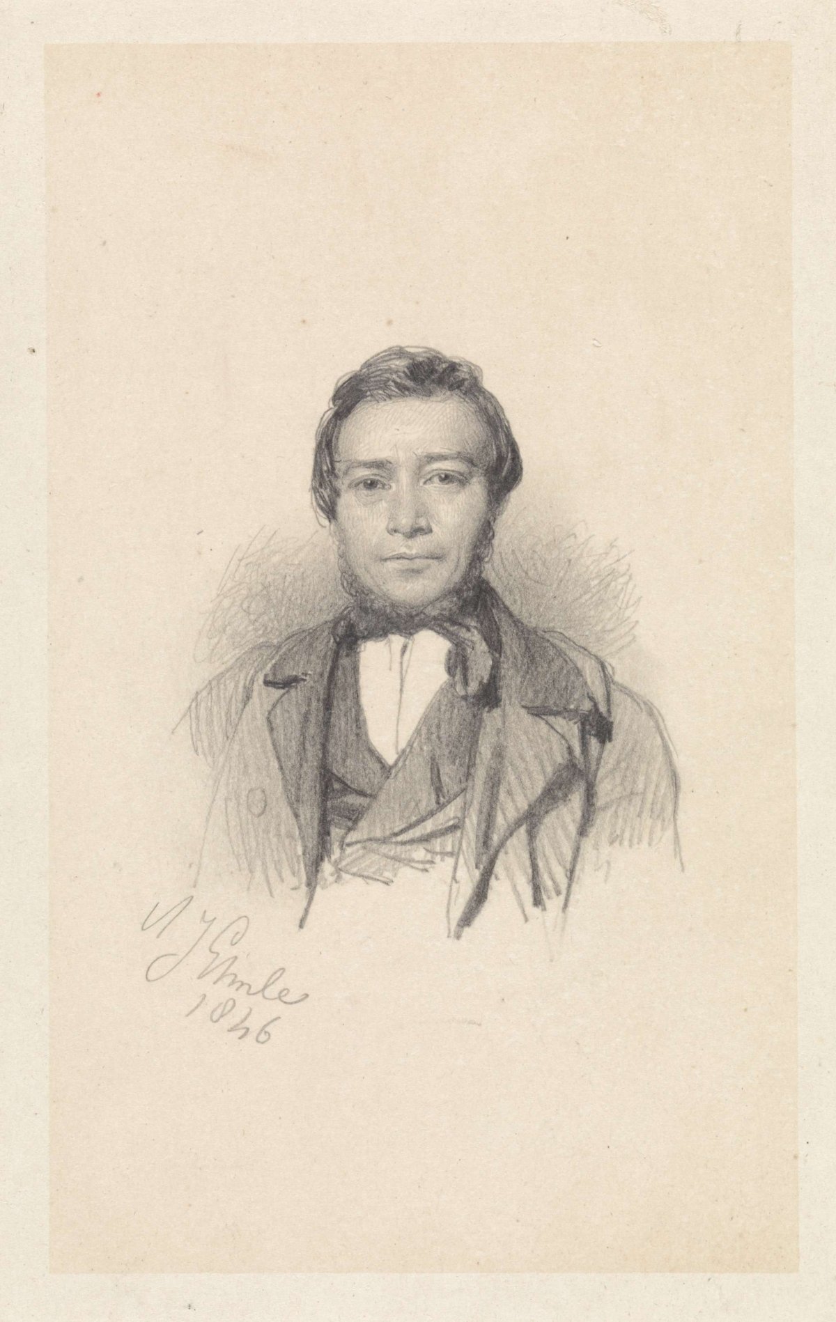 Portrait of Christiaan Lodewijk Willem Dreibholz, Adrianus Johannes Ehnle, 1846