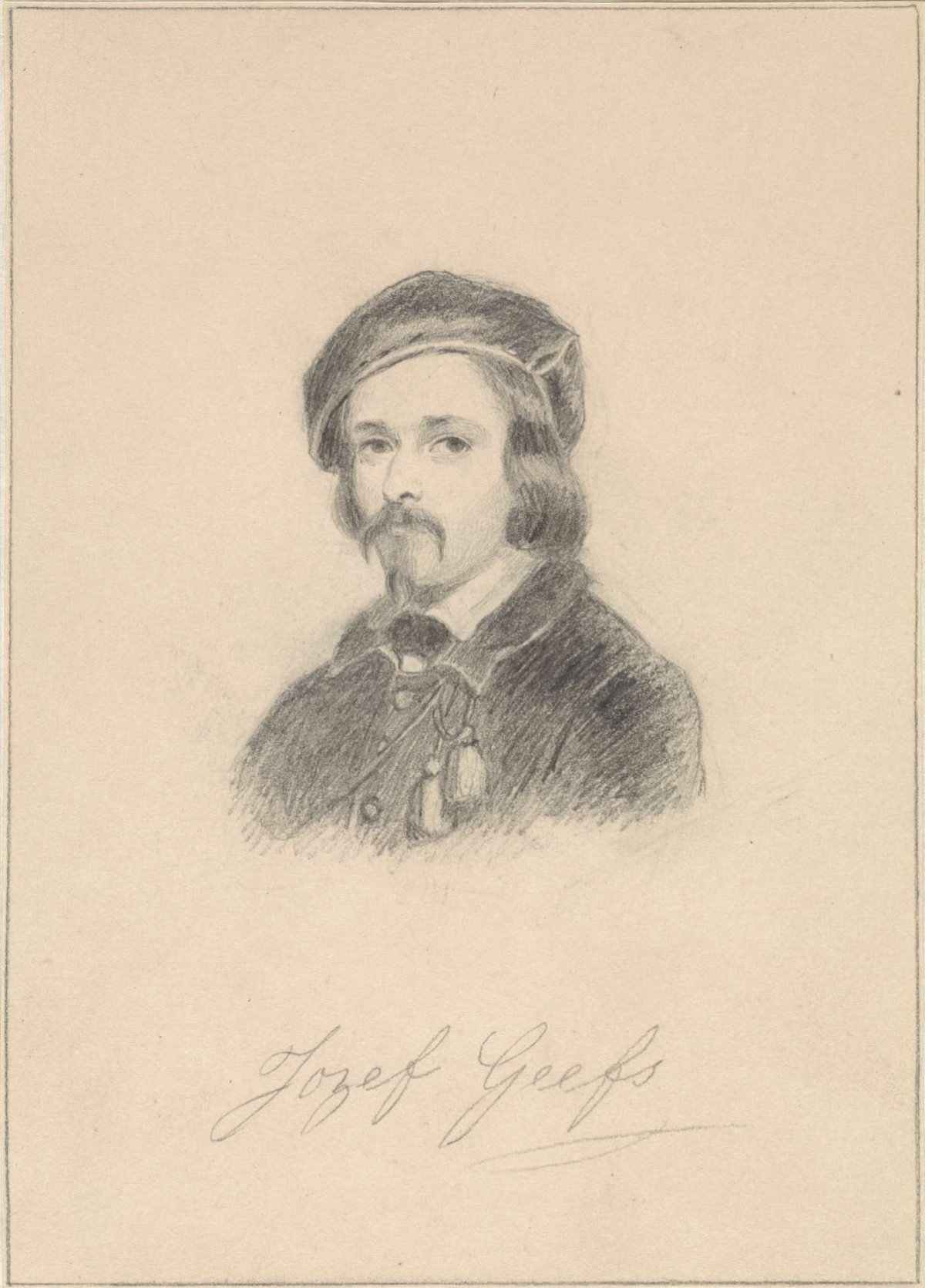 Portrait of Jozef Geefs, anonymous, 1840 - 1842