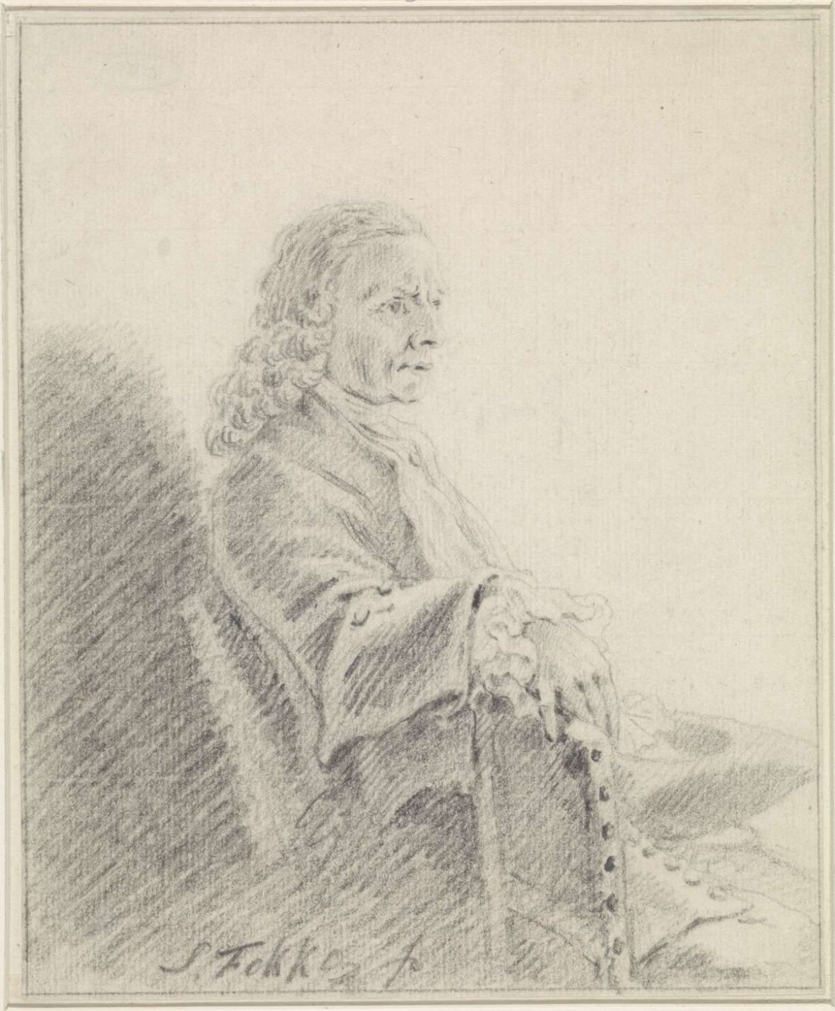 Portrait of Denys Dulignon, Simon Fokke, 1750 - 1784