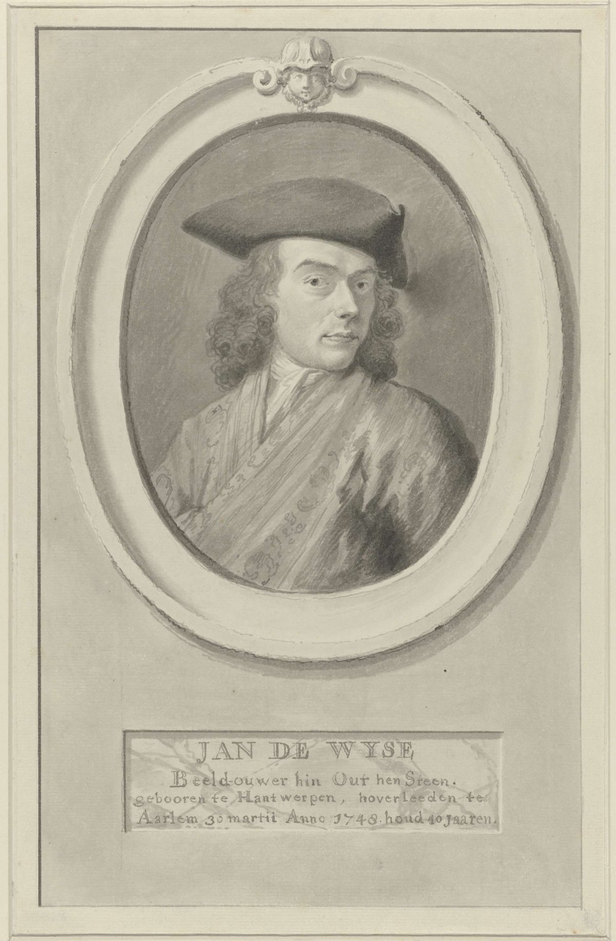 Portrait of Jan de Wijse, anonymous, c. 1718 - c. 1798