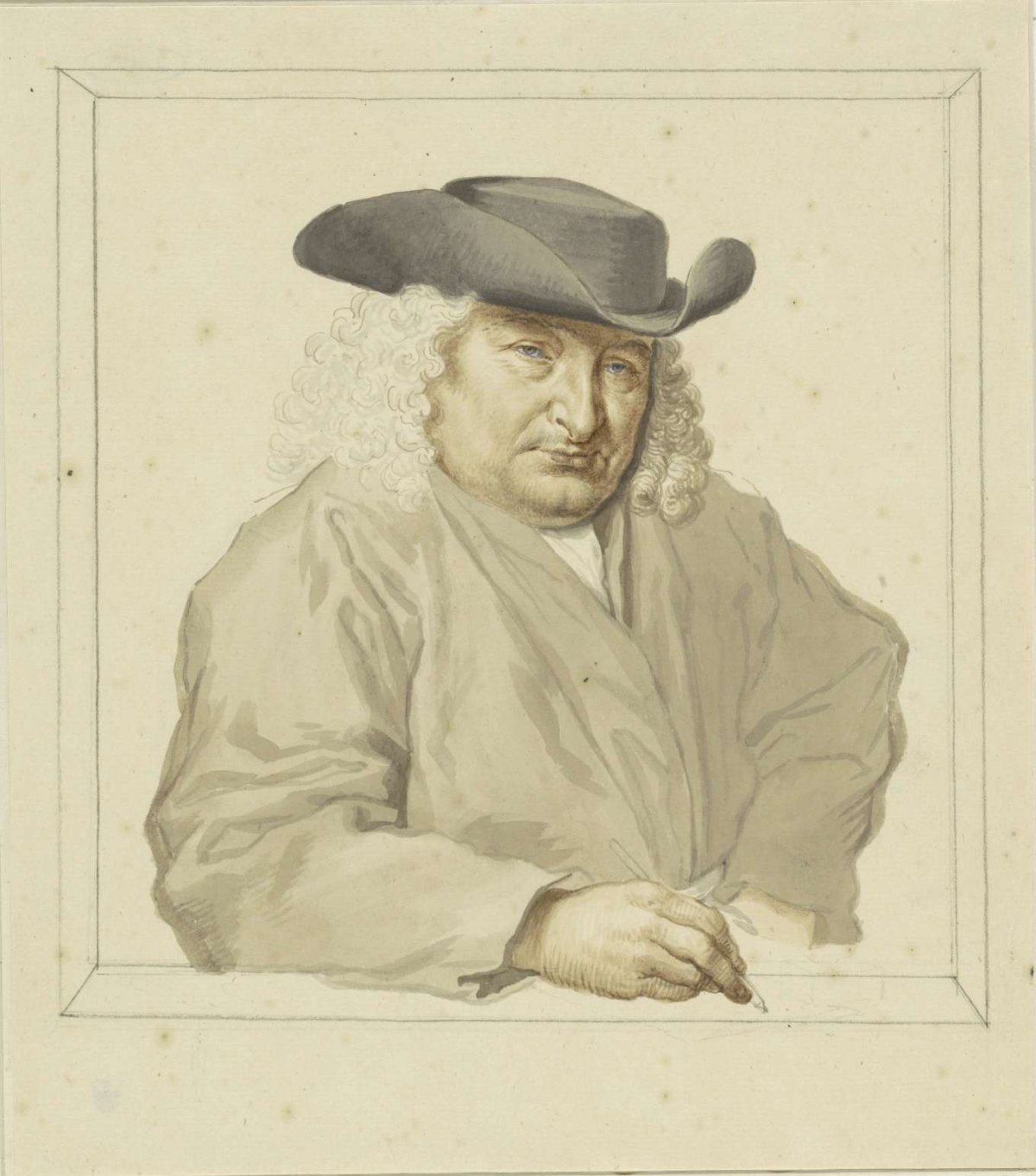 Portrait of Isaac van der Vinne, anonymous, 1712 - c. 1845