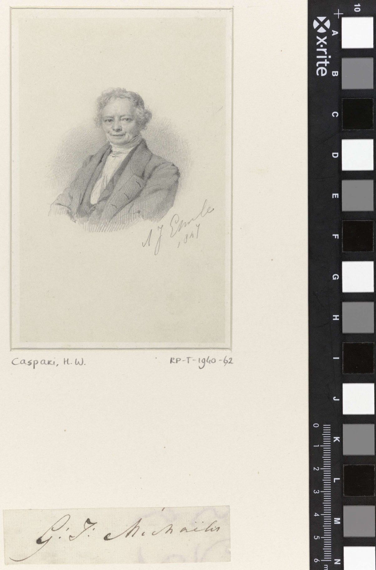 Portrait of Gerrit Jan Michaëlis, Adrianus Johannes Ehnle, 1847