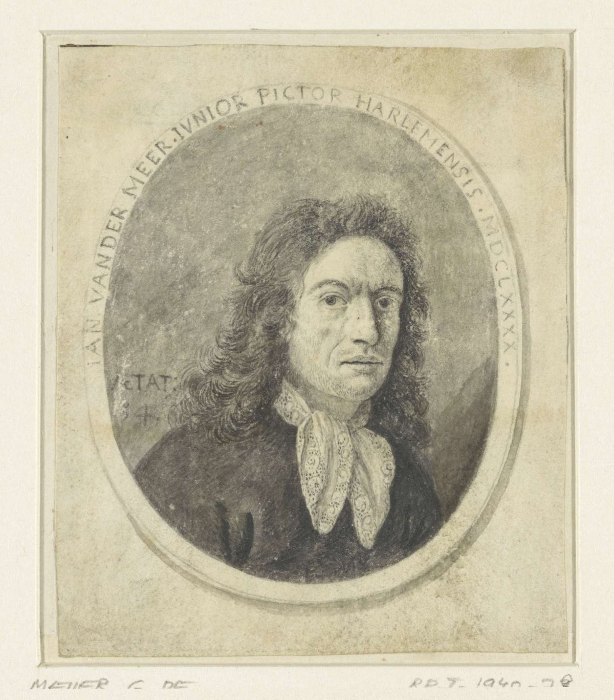 Portrait of Johannes van der Meer the Younger, anonymous, 1690