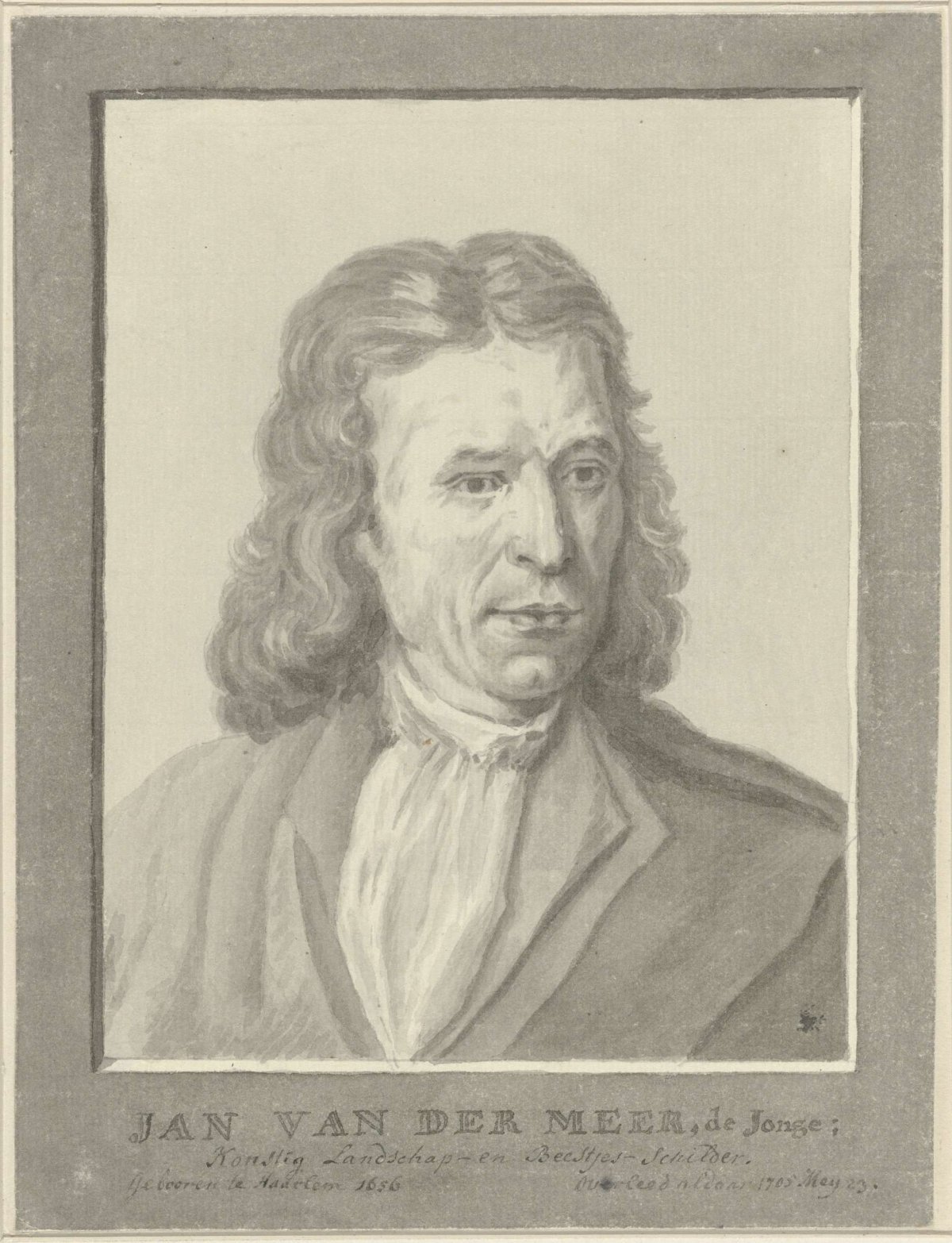 Portrait of Johannes van der Meer the Younger, anonymous, 1757