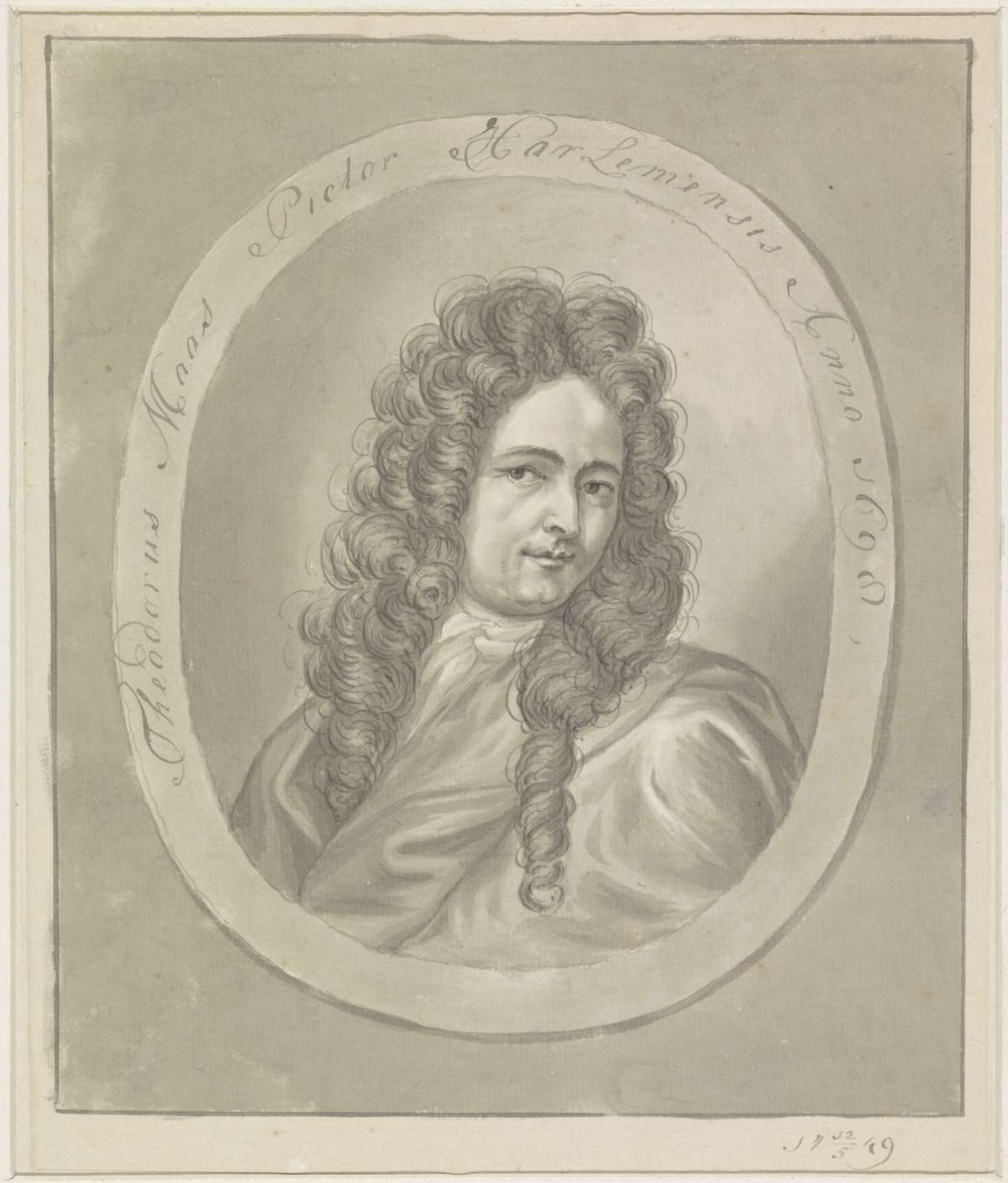 Portrait of Dirk Maes, anonymous, 1749