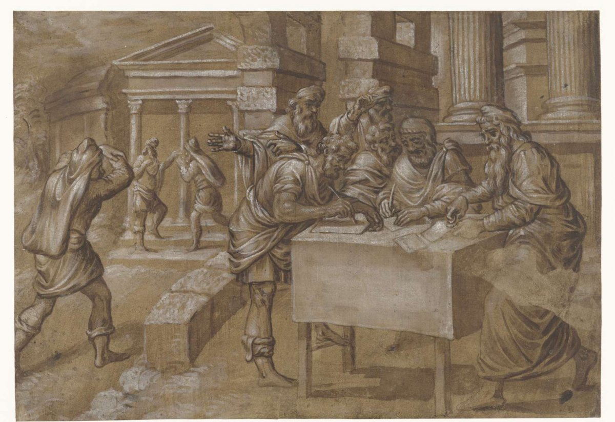 Solomon issues the order to build the temple, anonymous, 1552