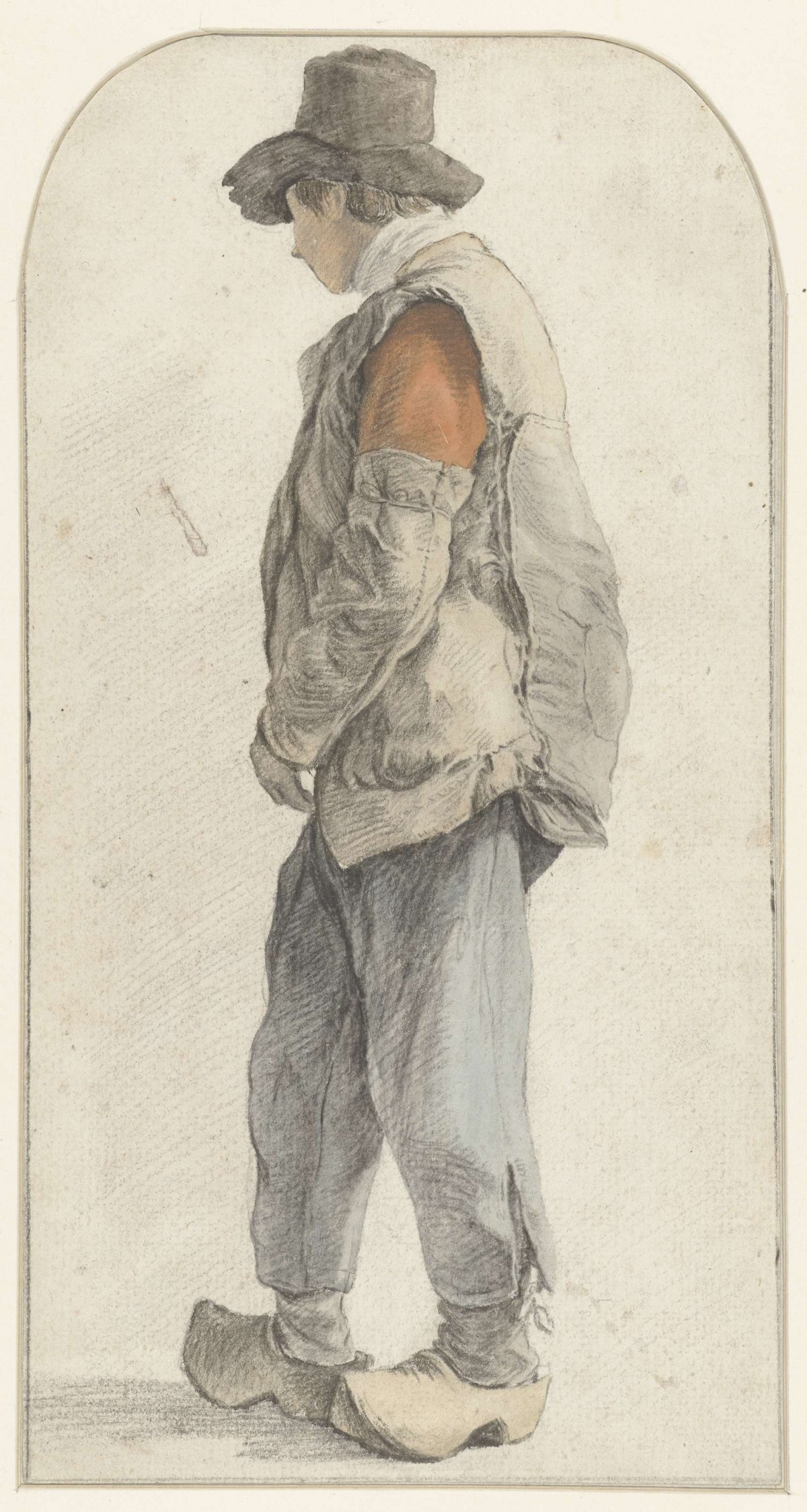 Standing peasant boy, to the left, anonymous, 1700 - 1800