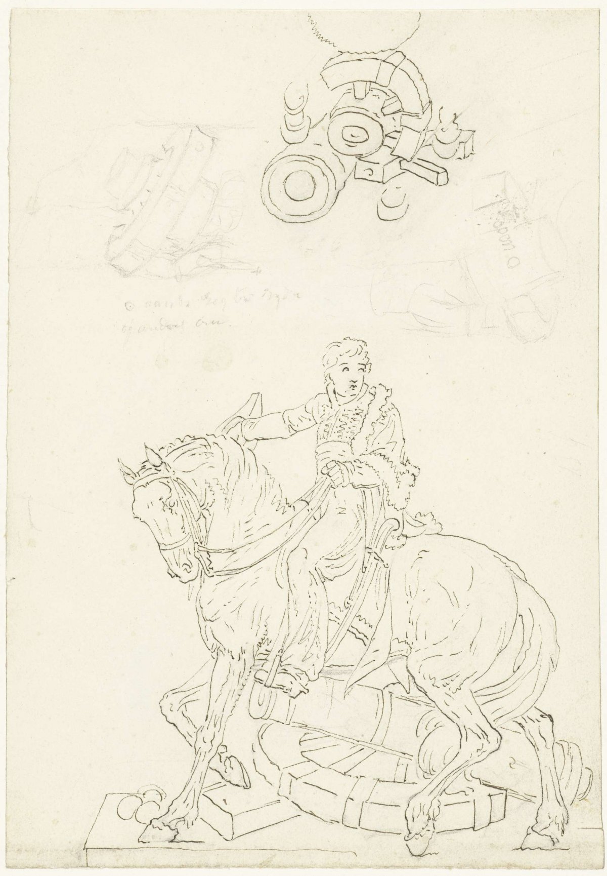 Design for an equestrian statue, Louis Moritz, 1783 - 1850