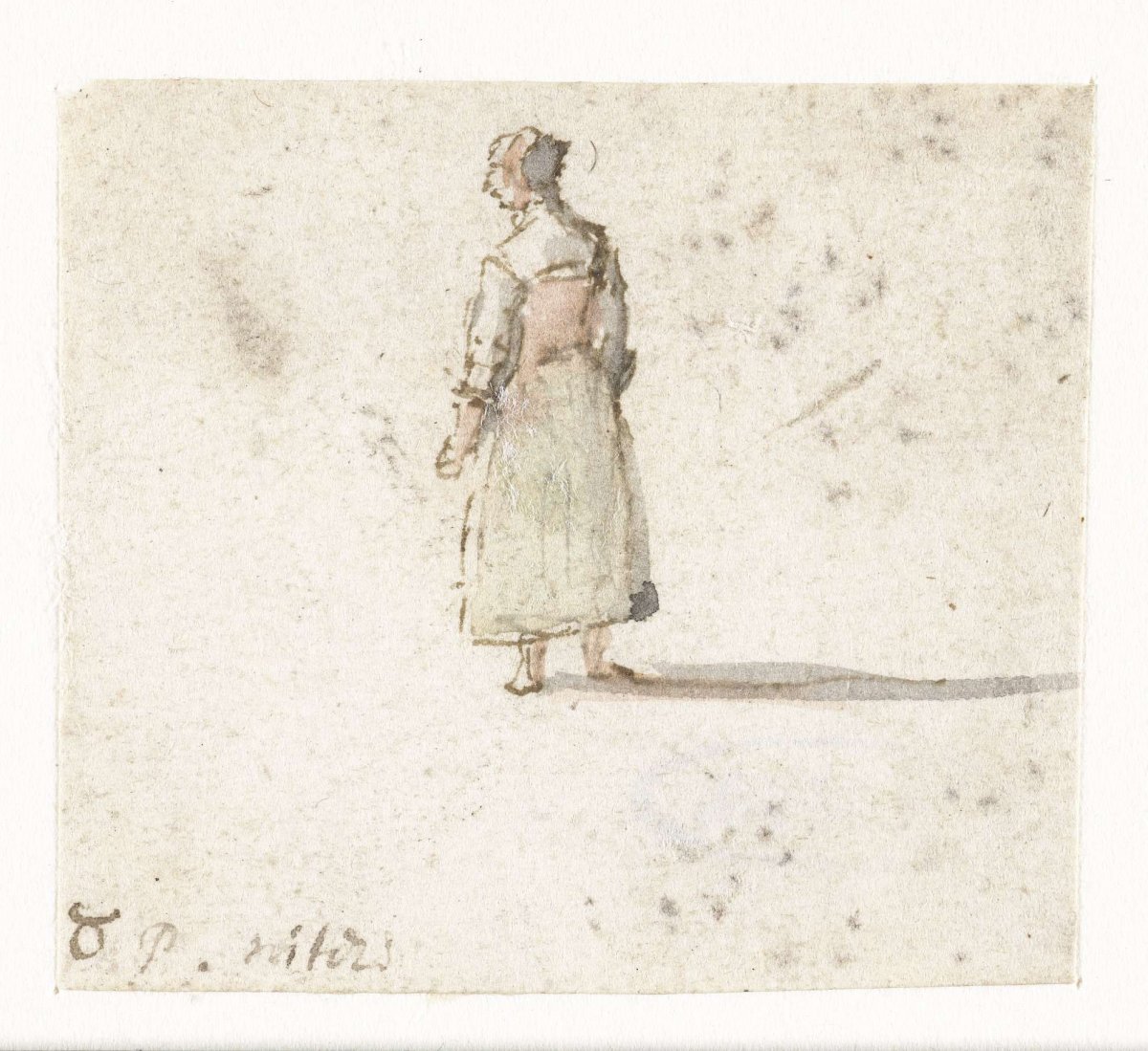 Standing woman, seen from the back, Gilles Neyts, 1633 - 1687
