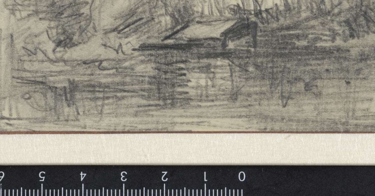 Sketch of a landscape with water, Willem Roelofs (I), 1832 - 1897