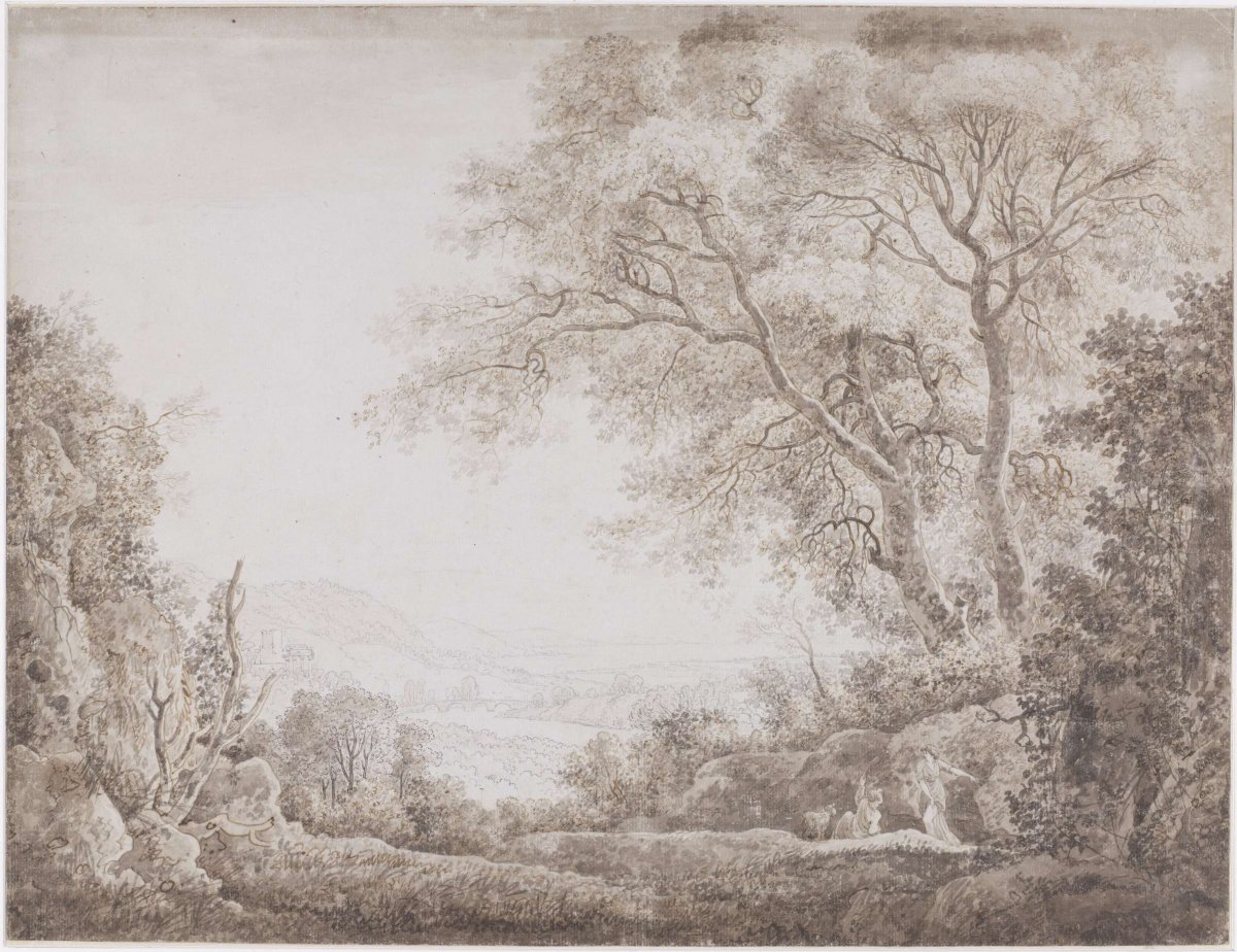 Italian landscape, Johann Conrad Steiner, 1767 - 1818