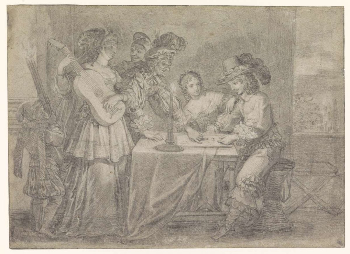 The Prodigal Son plays dice in bad company, Abraham Bosse, 1612 - 1676