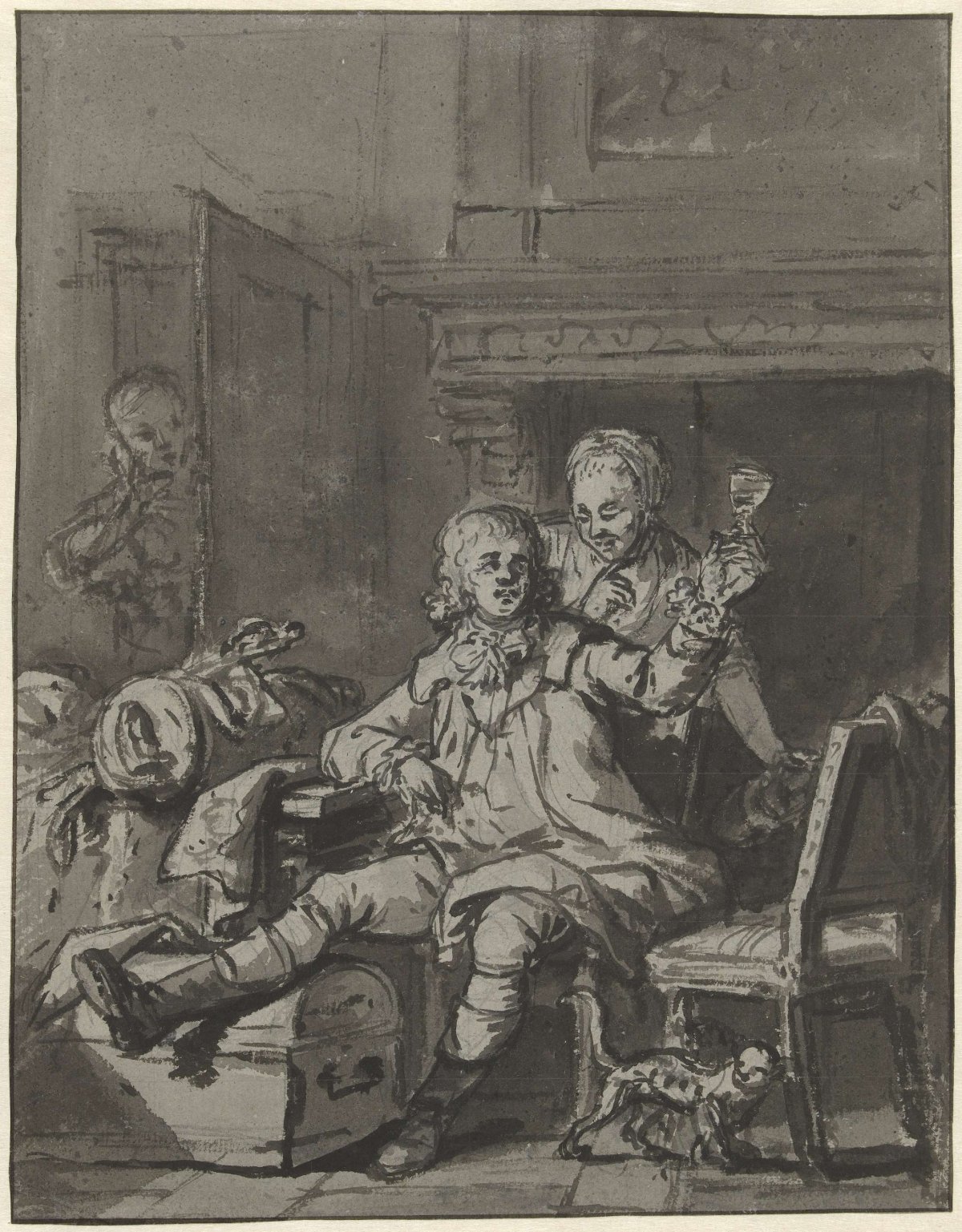 Vrolijk gezelschap, Abraham van Strij (I), 1763 - 1826